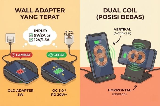 5. Kebutuhan Wall Adapter dan Kumparan