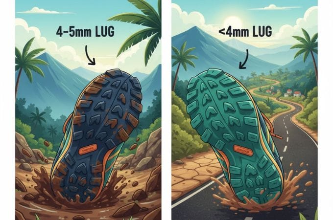 1. Cek Gigi Sepatunya (Lug Depth)