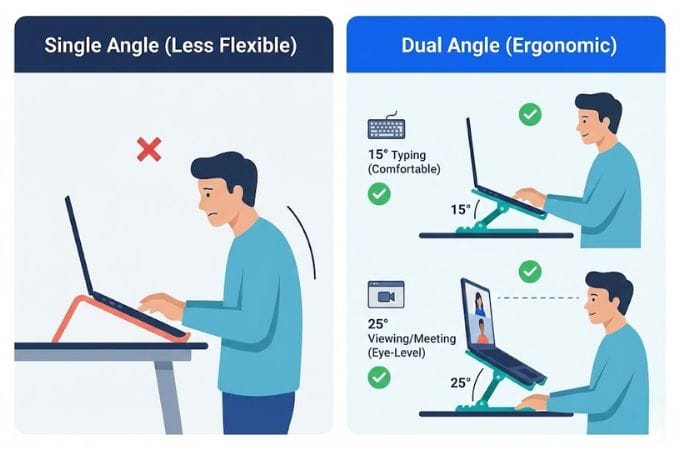4. Sudut Ergonomis (Adjustment)