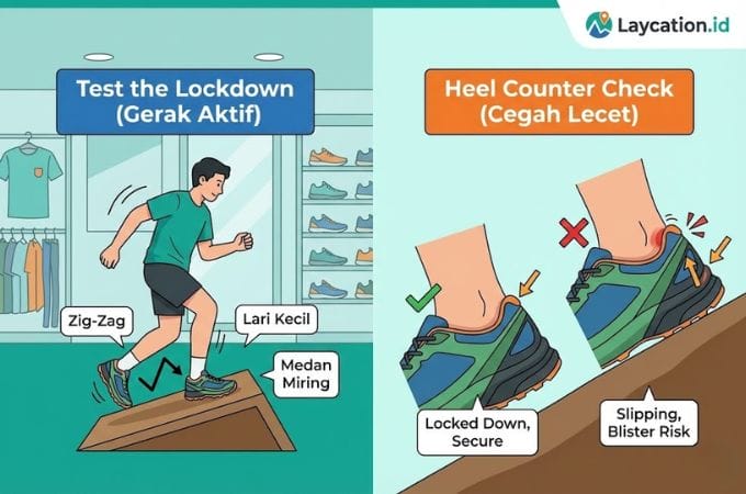 5. Kunci Kaki Kamu (Lockdown & Heel Counter)