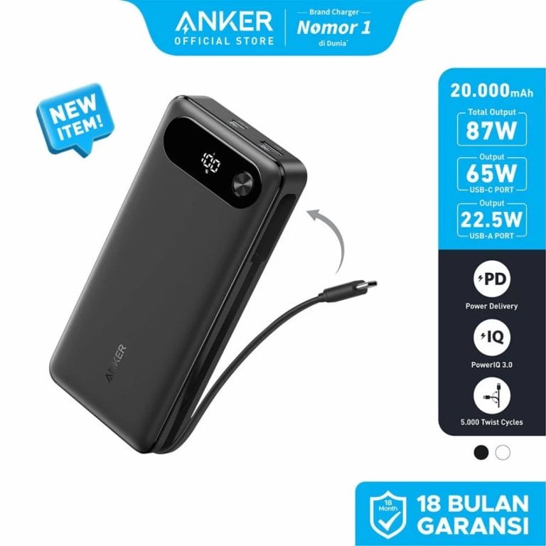 1. Anker Power Bank 20,000mAh Travel Essential Portable Charger