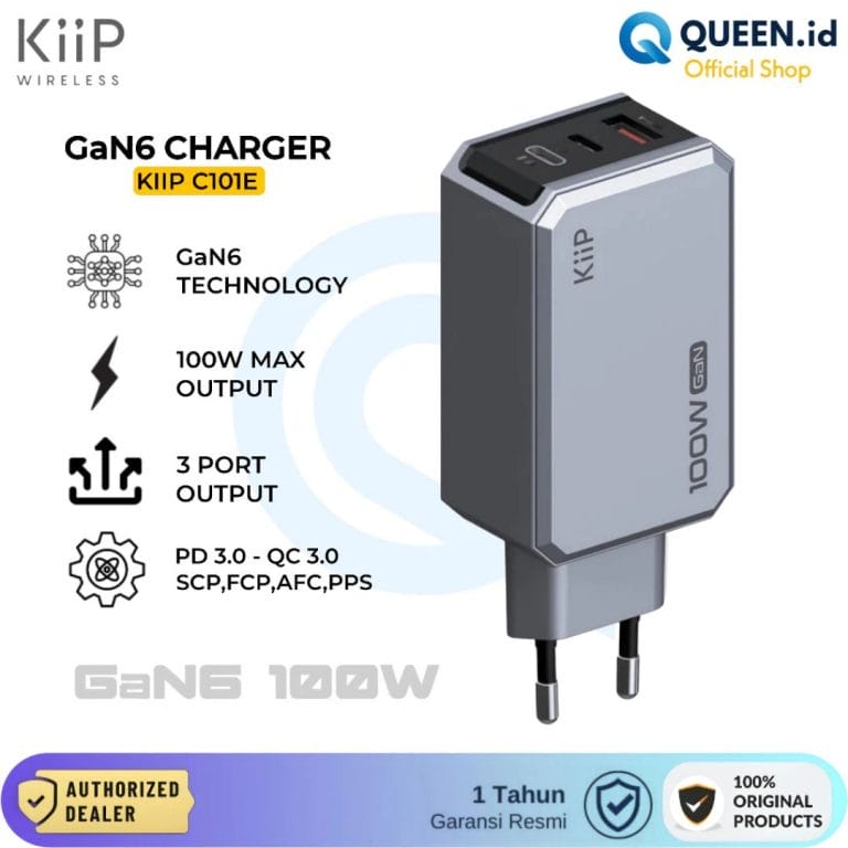 1. KiiP C101E Charger Adaptor GaN6 100W