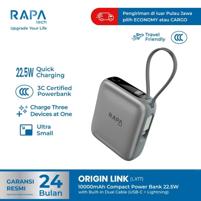 1. RAPAtech Powerbank Origin Link 10.000 mAh Fast Charging PD22,5W