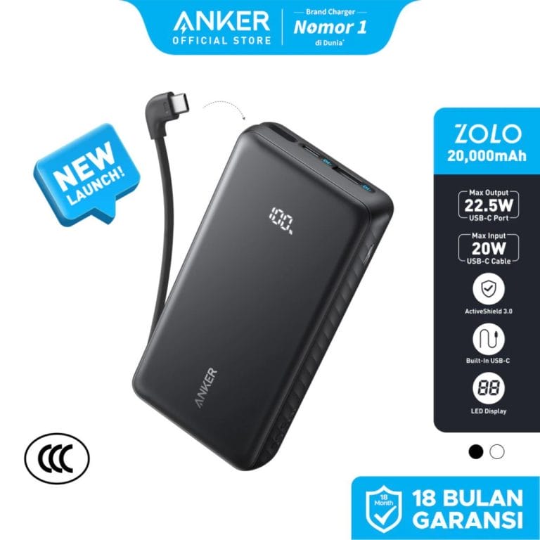 2. Anker Zolo Portable Power Bank 3C CCC 20,000mAh
