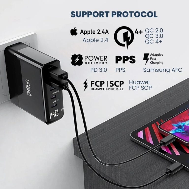 2. UNEED GaN Charger 140W with Display