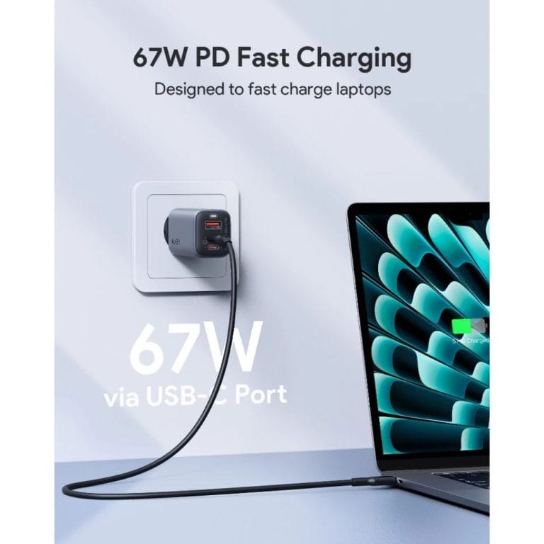 4. Aukey Charger Multi Port Type C and USB A 67W