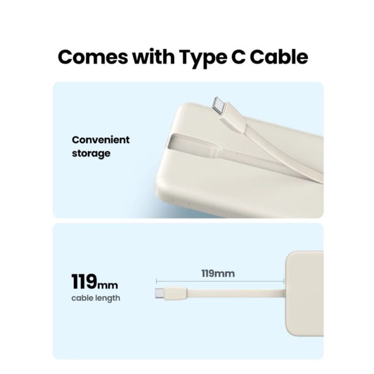 4. UGREEN Power Bank CCC 10.000Mah