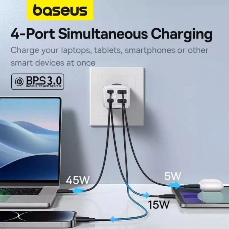 5. Baseus Charger GaN6 Pro Fast Charging 2C+2U 65W