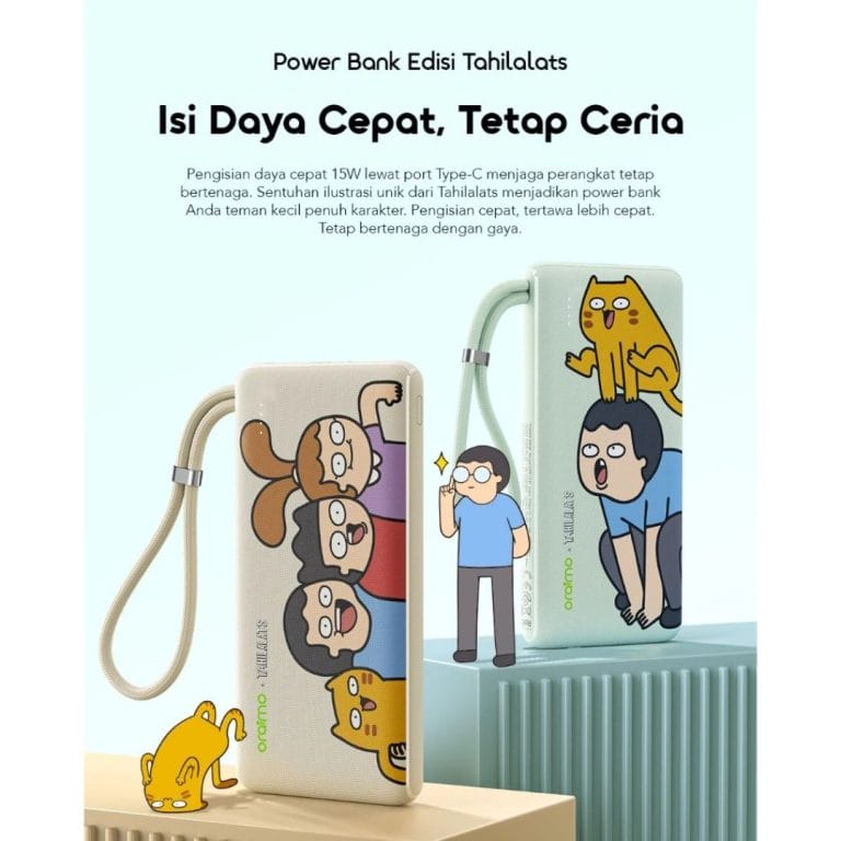 5. oraimo x Tahilalats Powerbank Toast 15 Boost OPB 1101 Fast Charging Charger Power Bank 10.000mAh 15W